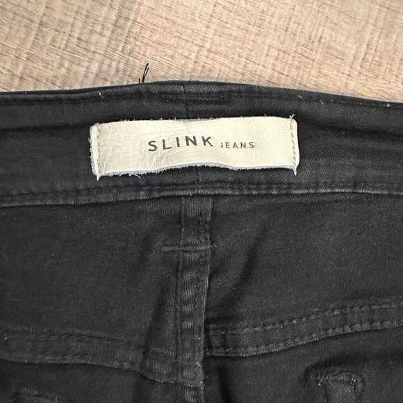 SLINK JEANS BLACK DENIM SHORTS CURVY SIZE 24 - Picture 2 of 9